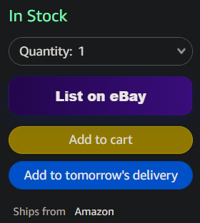 List on eBay button displayed on an Amazon product page