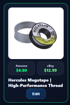 The resulting product inside ListForge inventory